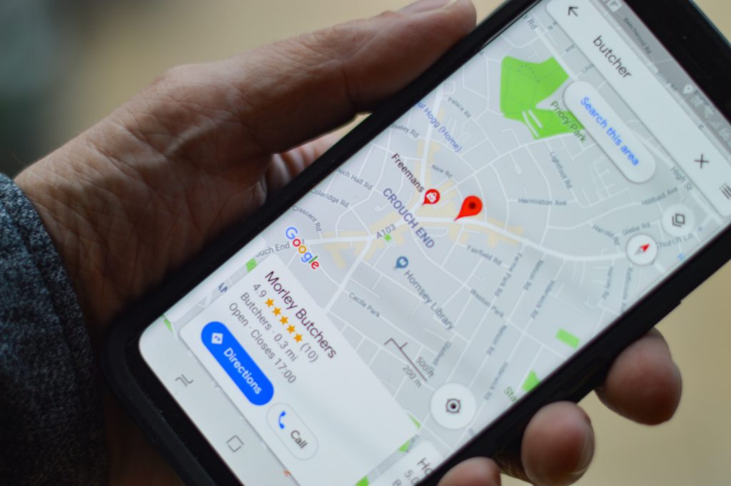 Móvil con google maps