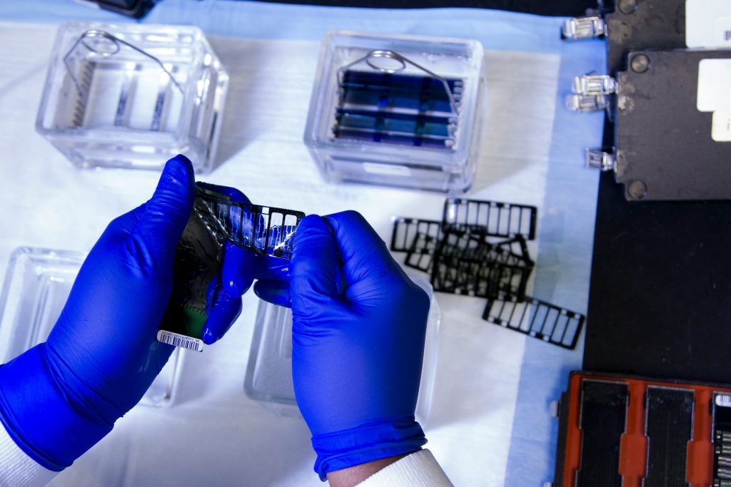 Trabajador en laboratorio